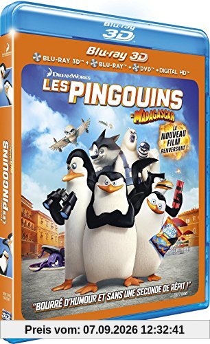 Les Pingouins de Madagascar [Combo Blu-ray 3D + Blu-ray + DVD]