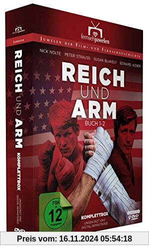 Reich und arm - Komplettbox (Staffeln 1+2 / Buch 1+2 ungekürzt) - Fernsehjuwelen [9 DVDs]