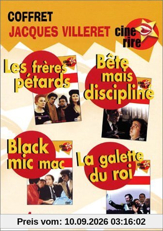 Coffret Jacques Villeret 4 DVD : Les Frères Pétard / Bête mais discipliné / Black Mic-Mac / La Galette du roi [FR Import]