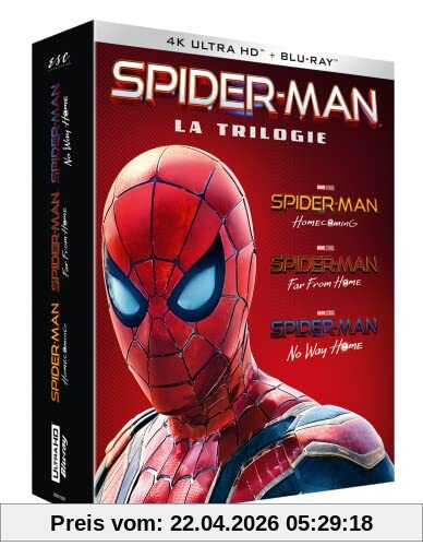Spider-man : homecoming + far from home + no way home 4k ultra hd [Blu-ray] [FR Import]