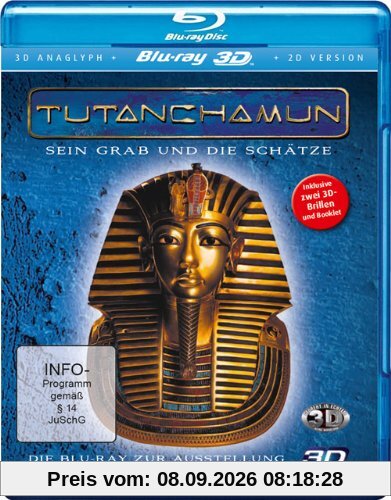 Tutanchamun - Sein Grab und die Schätze 3D (Real 3D + 3D anaglyph inkl. 2 Brillen + 2D-Version [3D Blu-ray]