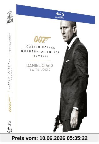 Coffret james bond, daniel craig : skyfall ; casino royale ; quantum of solace [Blu-ray] [FR Import]