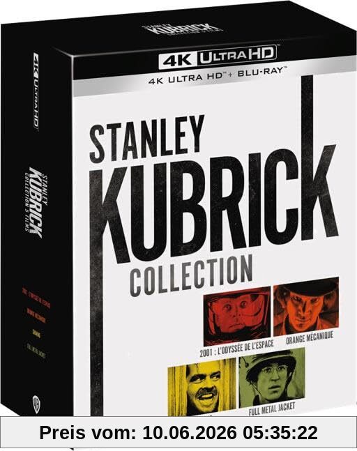 Stanley kubrick - 4 films : 2001, l'odyssée de l'espace + full métal jacket + shining + orange mécanique 4k ultra hd [Blu-ray] [FR Import]