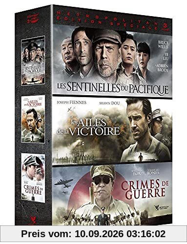 Guerre - coffret 3 films : les sentinelles du pacifique + les ailes de la victoire + crimes de guerre [FR Import]