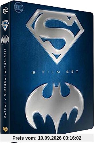 Coffret super héros 9 films : batman, 4 films ; superman, 5 films [FR Import]