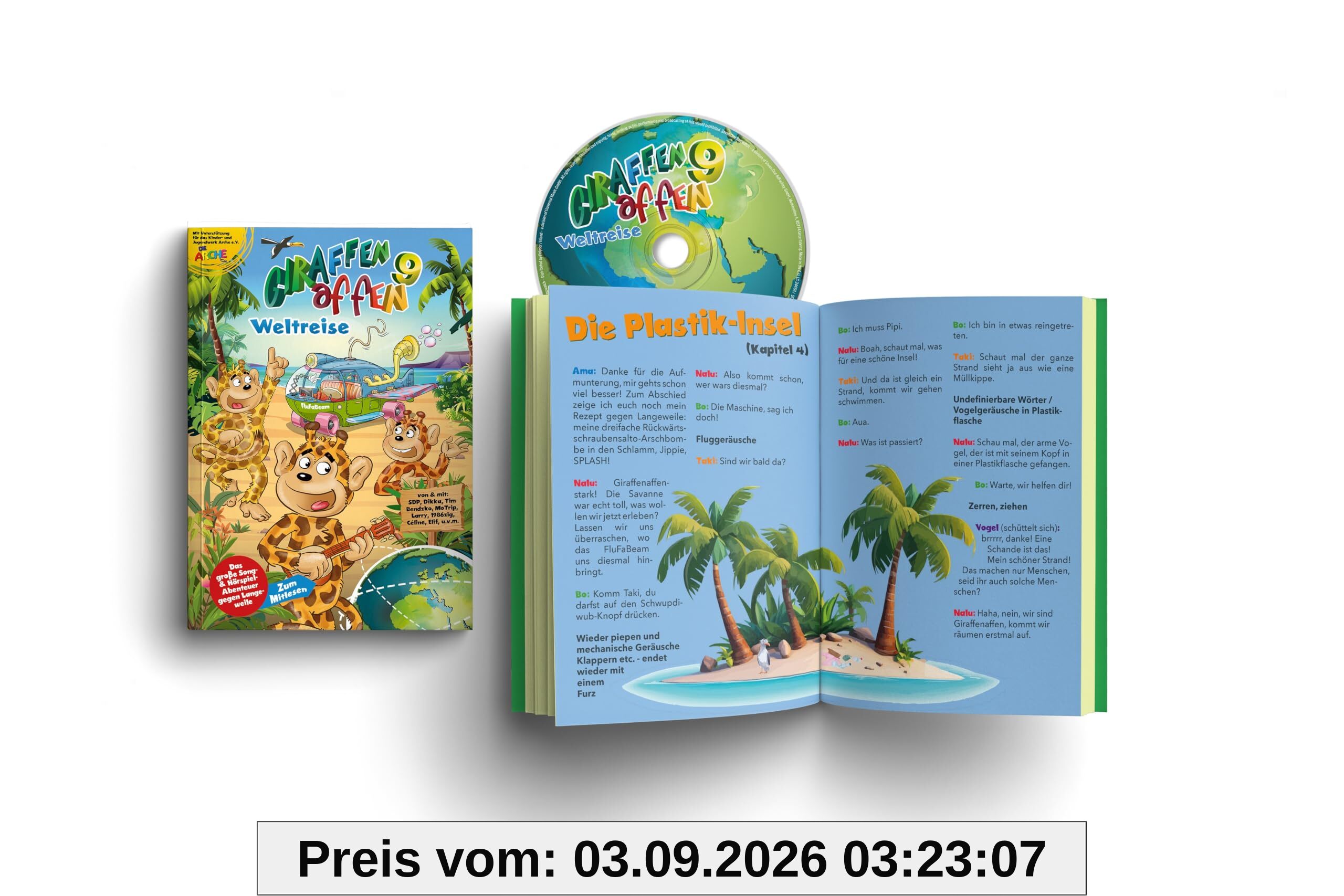 Giraffenaffen 9 - Weltreise (das große Song- & Hörspiel-Abenteuer gegen Langeweile) / (CD Buch-Edition) (Exklusiv bei Amazon.de)