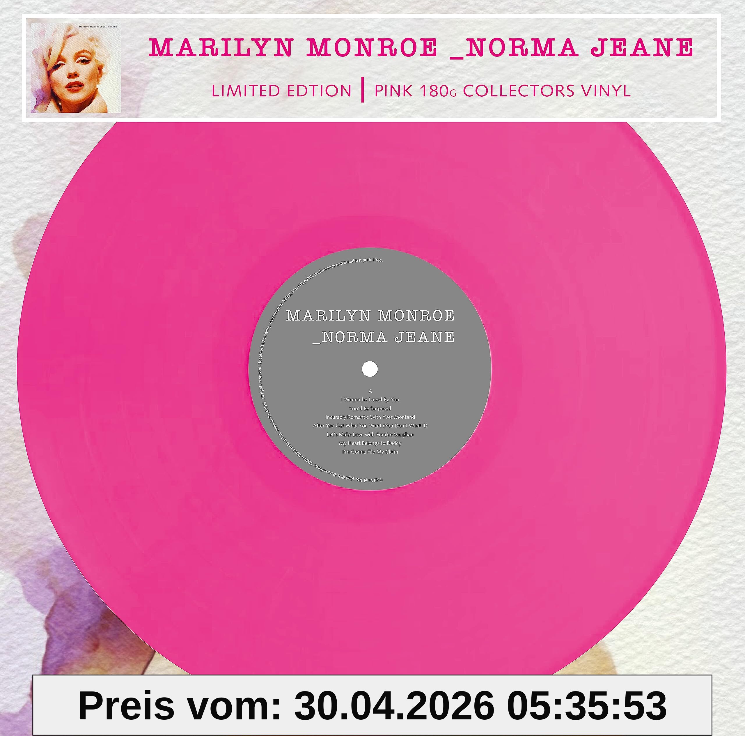 Marilyn Monroe - Norma Jeane - Limitiert - 180gr. pink [Limited Edition / Colored Vinyl / 180g Vinyl] [Vinyl LP]