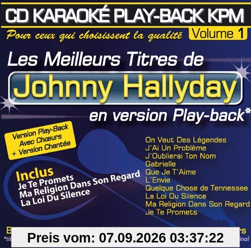 CD KARAOKE PLAY-BACK KPM VOL.01 Johnny Hallyday