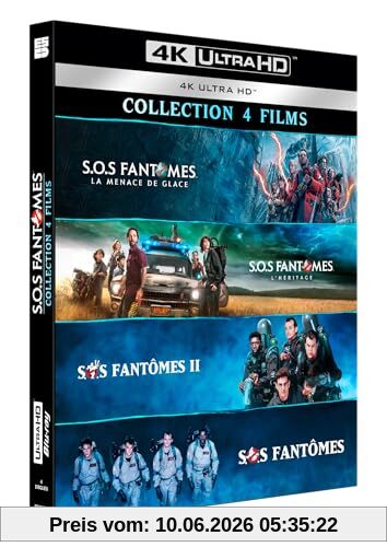 S.o.s fantômes - collection 4 films : s.o.s fantômes + s.o.s fantômes II + l'héritage + la menace de glace 4k ultra hd [Blu-ray] [FR Import]