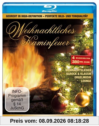 Weihnachtliches Kaminfeuer mit 4 Musikwelten [Blu-ray]