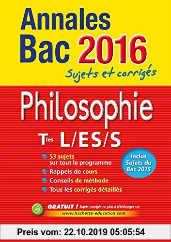 Gebr. - Philosophie Tles L/ES/S : Sujets et corrigés