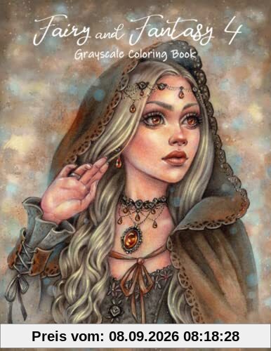 Fairy and Fantasy 4 Grayscale Coloring Book