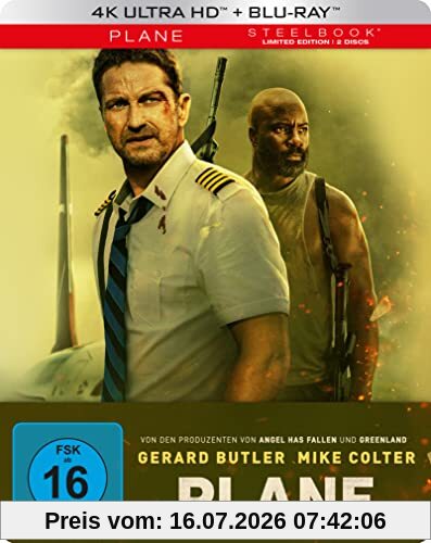 Jean-François Richet Plane - Limitiertes Steelbook (4K Ultra Hd) (+ Blu-ray)