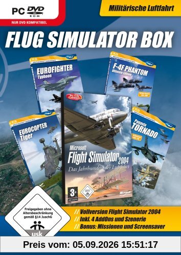 Flug Simulator Box: Militärische Luftfahrt inkl. Microsoft Flight Simulator 2004