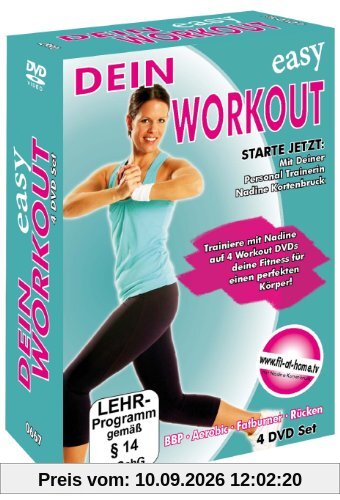 Dein Easy Workout : Rücken - Aerobic - Fatburner - Bauch, Beine, Po - 4 DVD Box