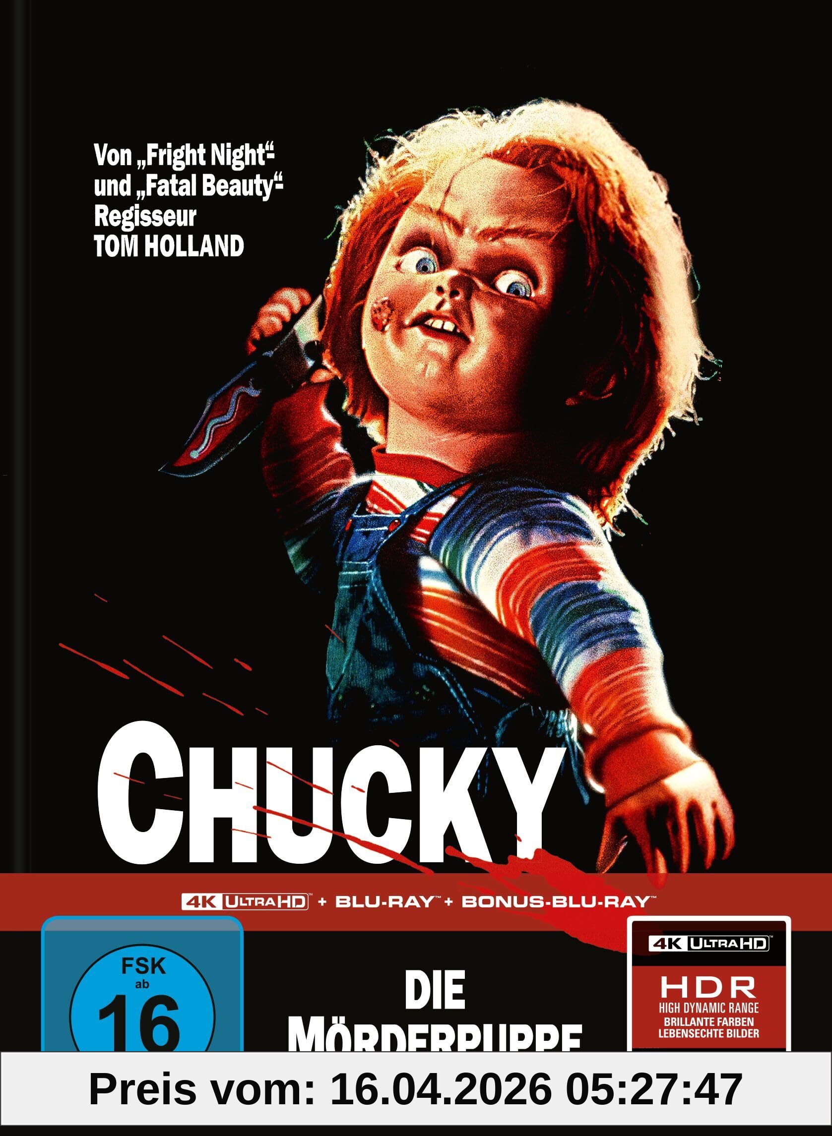 Chucky – Die Mörderpuppe - Limitiertes Mediabook - Cover A (4K Ultra HD+Blu-ray+Bonus-Blu-ray)