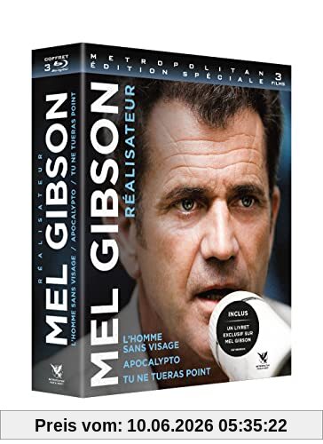 Coffret Mel Gibson : L'Homme sans visage + Apocalypto + Tu ne tueras point [Blu Ray]