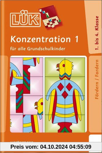 LÜK: Konzentration 1: für alle Grundschulkinder: Übungen für alle Grundschulkinder