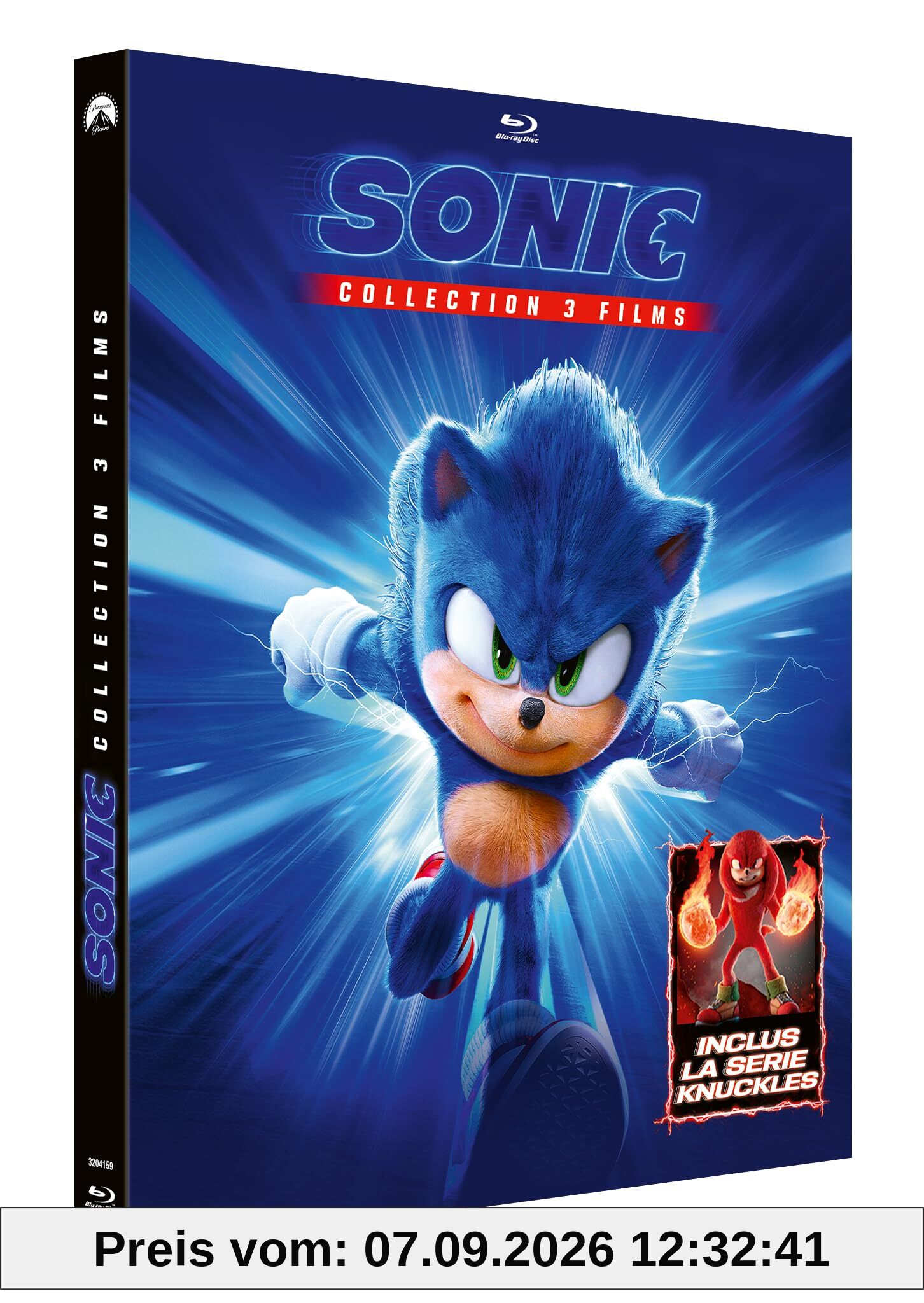 COFFRET SONIC - COLLECTION 3 FILMS + SERIE KNUCKLES - 4 BD