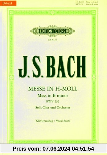 Messe H-Moll BWV 232. Klavierauszug