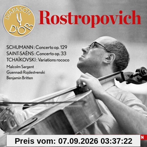 Mstislav Rostropovich : Schumann, Saint-Saëns, Tchaikovski.