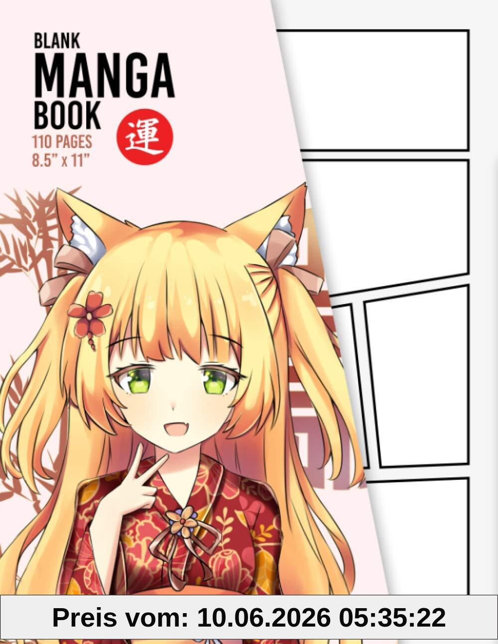 Blank Manga Book: Create Your Own Manga & Anime Sketchbook - 110 Pages - Over Different 20 Templates - 8.5 x 11 (Blank Comic Book, Band 0)