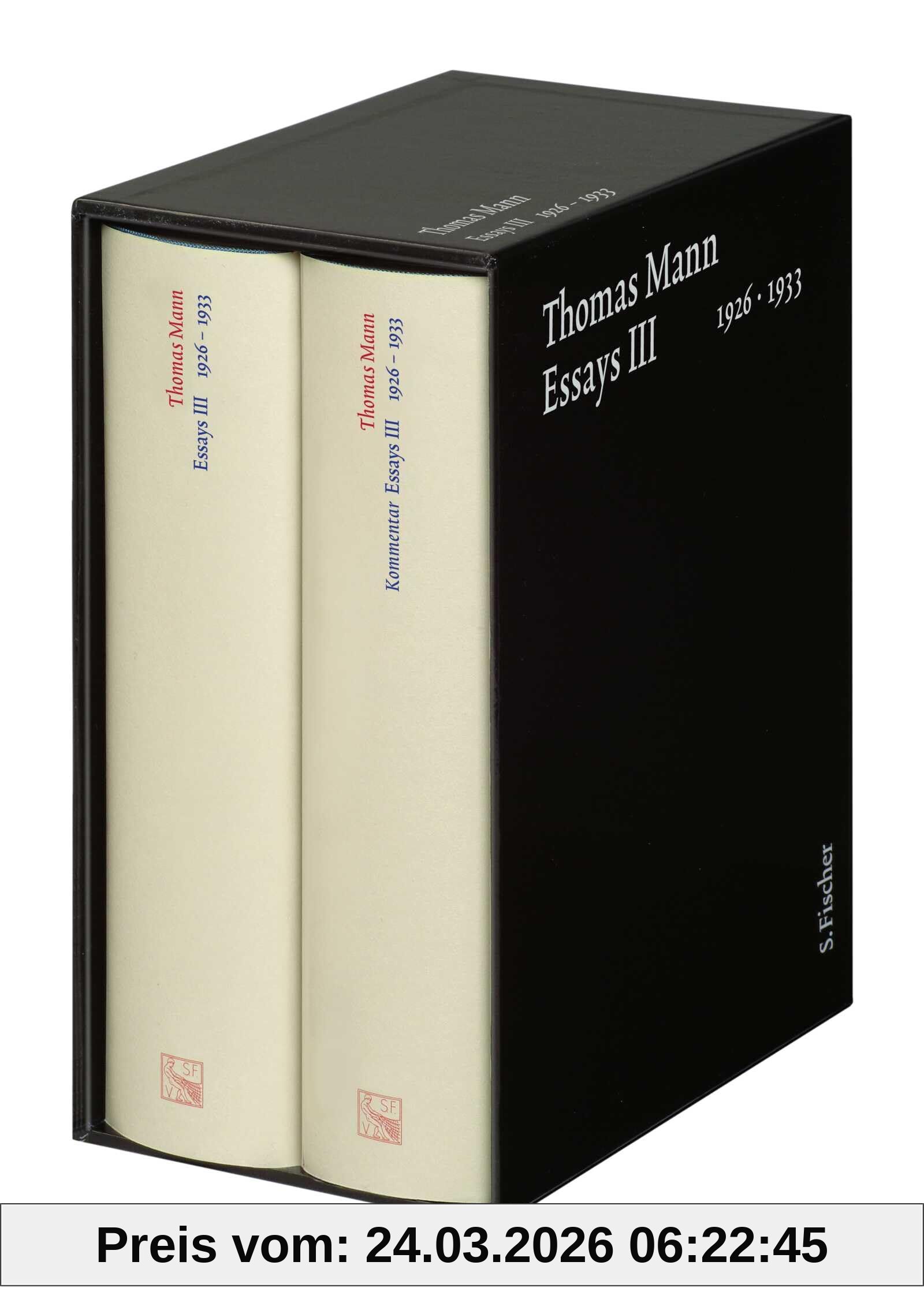 Essays III 1926–1933: Text und Kommentar in einer Kassette