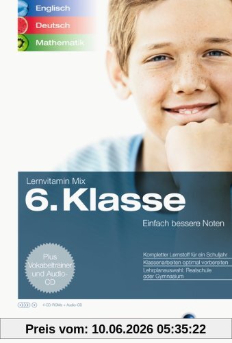 Lernvitamin Mix - Englisch/Deutsch/Mathe 6. Klasse