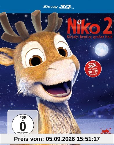 Niko 2 - Kleines Rentier, großer Held (inkl. 2D-Version) [3D Blu-ray]