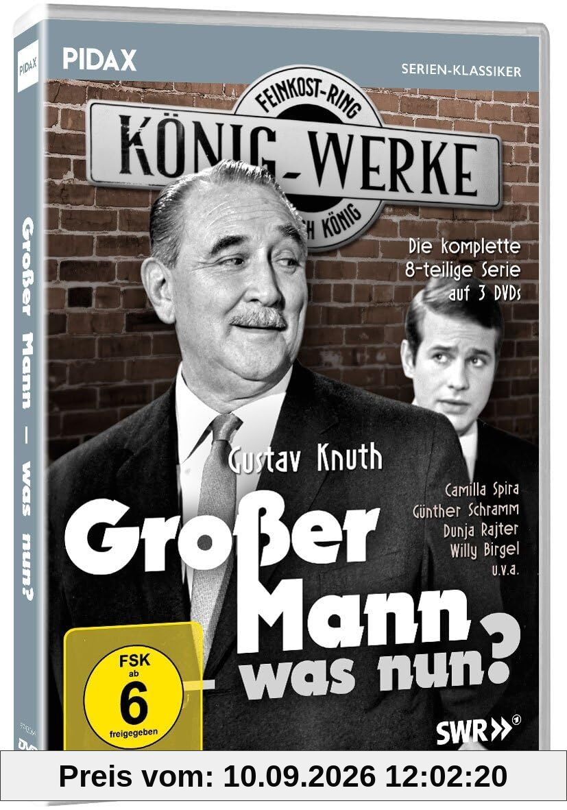 Großer Mann - was nun? / Die komplette 8-teilige Kultserie mit Gustav Knuth (Pidax Serien-Klassiker) [3 DVDs] [Collector's Edition]