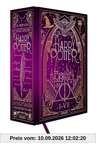 Harry Potter - Gesamtausgabe (Harry Potter): Alle sieben Bücher des modernen Kinderbuch-Klassikers ungekürzt in einem hochwertigen Sammelband mit Bronzeprägung und Lesebändchen