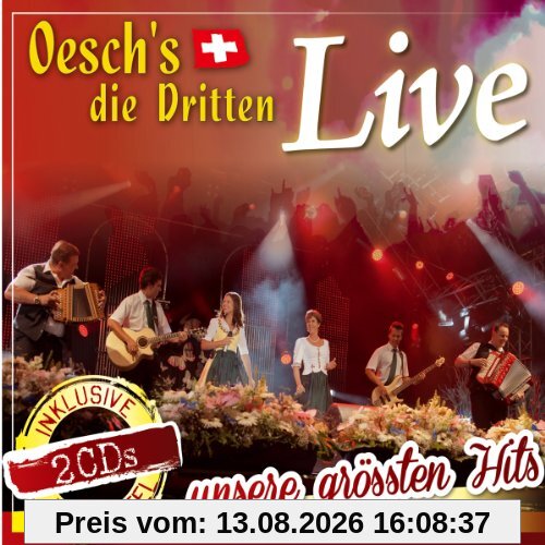 Live; unsere größten Hits; incl. neuer Titel; 30 Titel; incl. Ku Ku Jodel