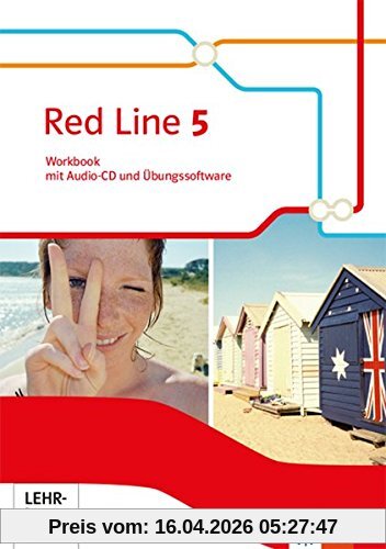 Red Line 5: Workbook mit Audio-CD und Übungssoftware 9. Schuljahr (Red Line. Ausgabe ab 2014)