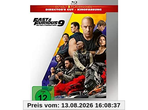 Fast & Furious 9 - Die Fast & Furious Saga Directors Cut + Kinofassung Edition (Exklusive Blu-ray inkl. O-Ring Schuber mit austauschbaren Karten) Blu-ray