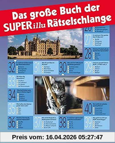 Das große Buch der SUPERillu-Rätselschlange: Kniffliges Kult-Quiz für Ratefüchse