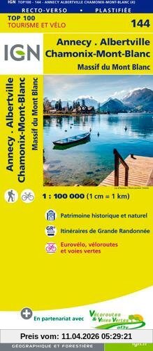 Annecy Chamonix-Mont-Blanc Albertville 1:100 000