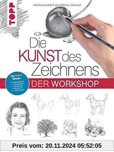 Die Kunst des Zeichnens - Der Workshop: 5 in 1 Mappe = 1 Anleitungsbuch + 1 Übungsblock + 1 Bleistift HB + 1 Bleistift 2