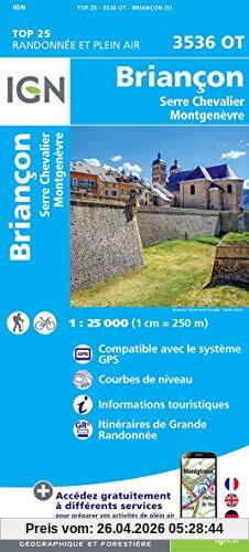 Briançon. Serre-Chevalier. Montgenèvre 1 : 25 000