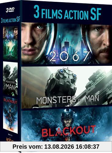 Coffret 3 FILMS ACTION SF: BLACKOUT / 2067 / MONSTERS OF MAN