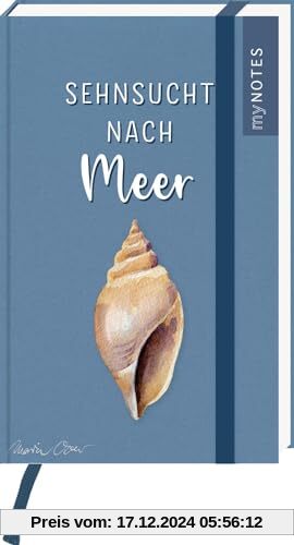 myNOTES Papeterie: Notizbuch A6 Naturschätze: Sehnsucht nach Meer | Maritimes Mini-Blankbook, gepunktet, ideal für Notiz