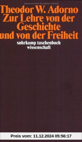 Zur Lehre von der Geschichte und von der Freiheit: (1964/1965) (suhrkamp taschenbuch wissenschaft)