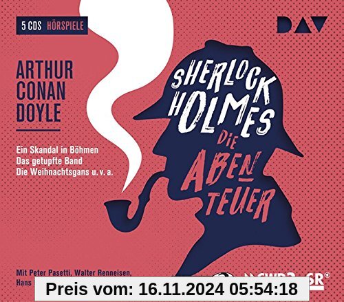 Sherlock Holmes 2 - Die Abenteuer: Hörspiele mit Peter Pasetti, Walter Renneisen, Hans Clarin u.v.a. (5 CDs)