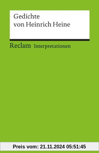 Interpretationen: Gedichte von Heinrich Heine: 14 Beiträge