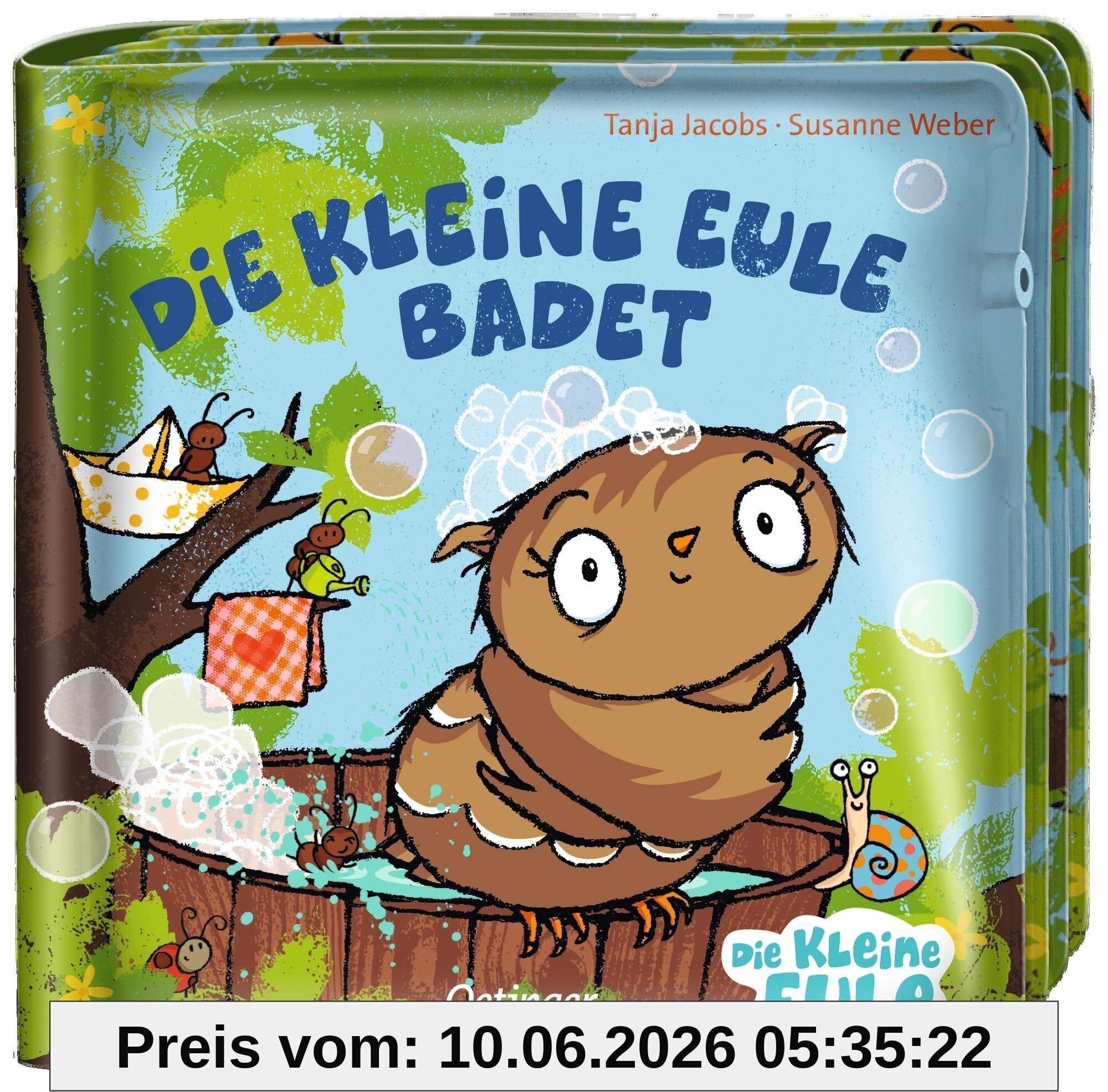 Die kleine Eule badet