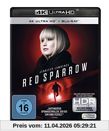 Red Sparrow (4K Ultra HD) (+ Blu-ray)