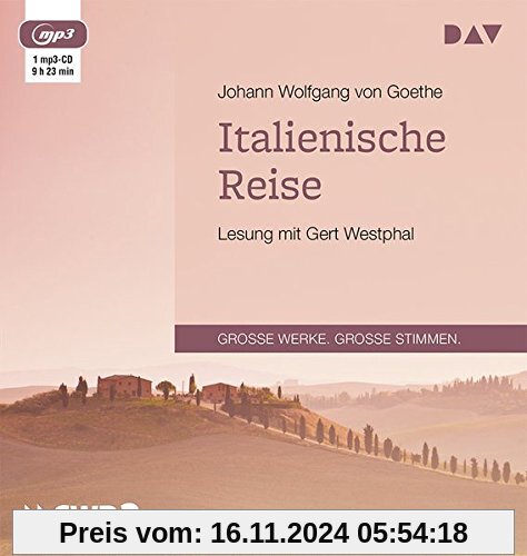 Italienische Reise: Lesung mit Gert Westphal (1 mp3-CD)