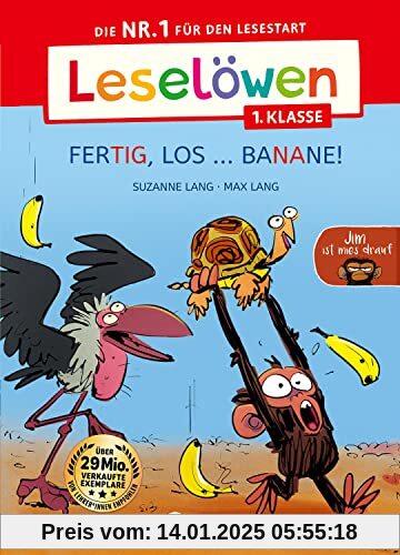 Leselöwen 1. Klasse - Jim ist mies drauf - Fertig, los ... Banane! (Großbuchstaben): Die Nr. 1 für den Lesestart - Jetzt