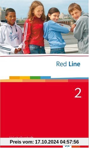 Red Line. Unterrichtswerk für Realschulen: Red Line Band 2. Klasse 6. Vokabellernheft: BD 2