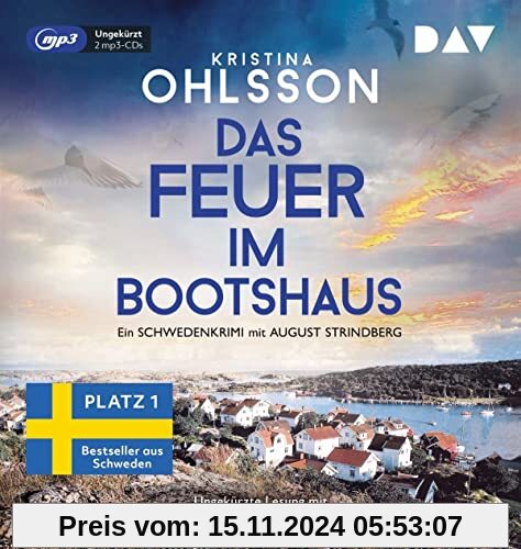 Das Feuer im Bootshaus. Ein Schwedenkrimi mit August Strindberg: Ungekürzte Lesung mit Uve Teschner (2 mp3-CDs) (August-