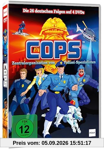 C.O.P.S. (COPS) - Actiongeladene Polizeiserie - Die Helden der Kindheit sind zurück - 80er Fantasy Cartoon-Serie - Die 26 deutschen Folgen [4 DVDs]
